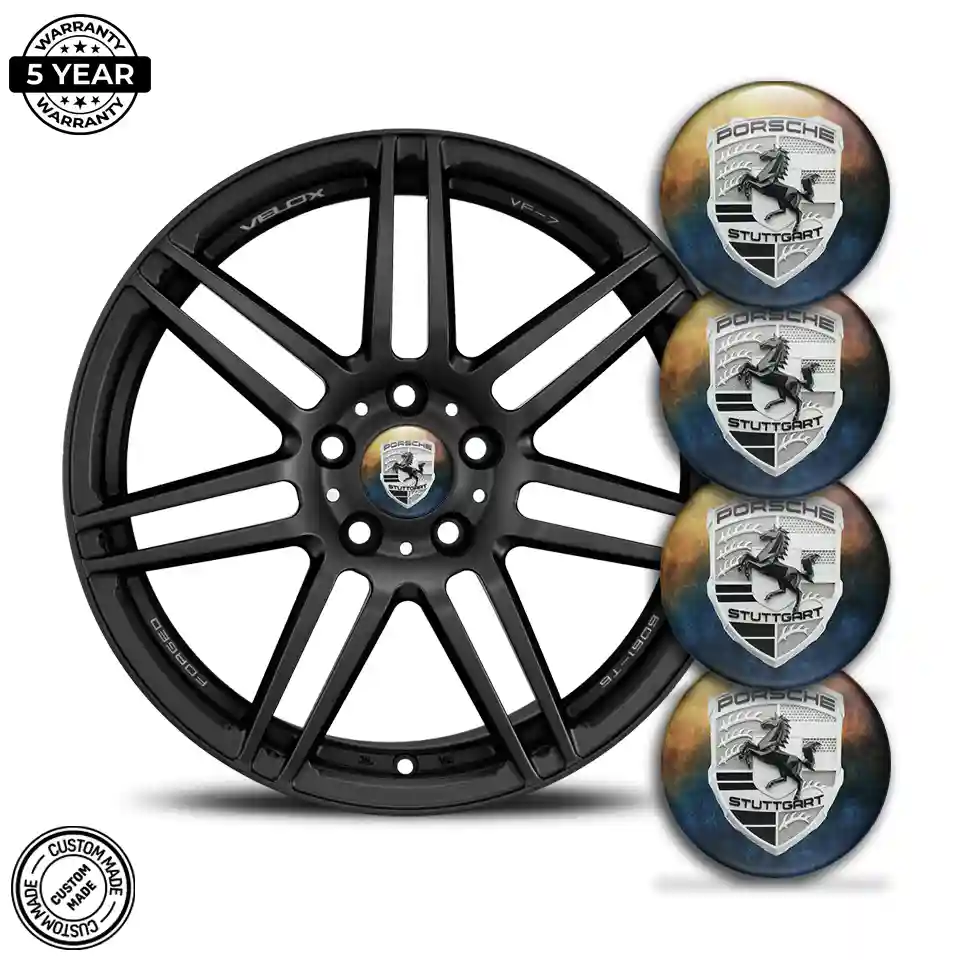 Porsche Domed Emblem Self-Adhesive Superior Craft