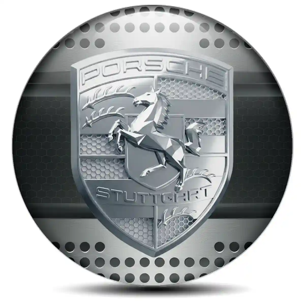 Porsche Domed Emblem Vortex Series