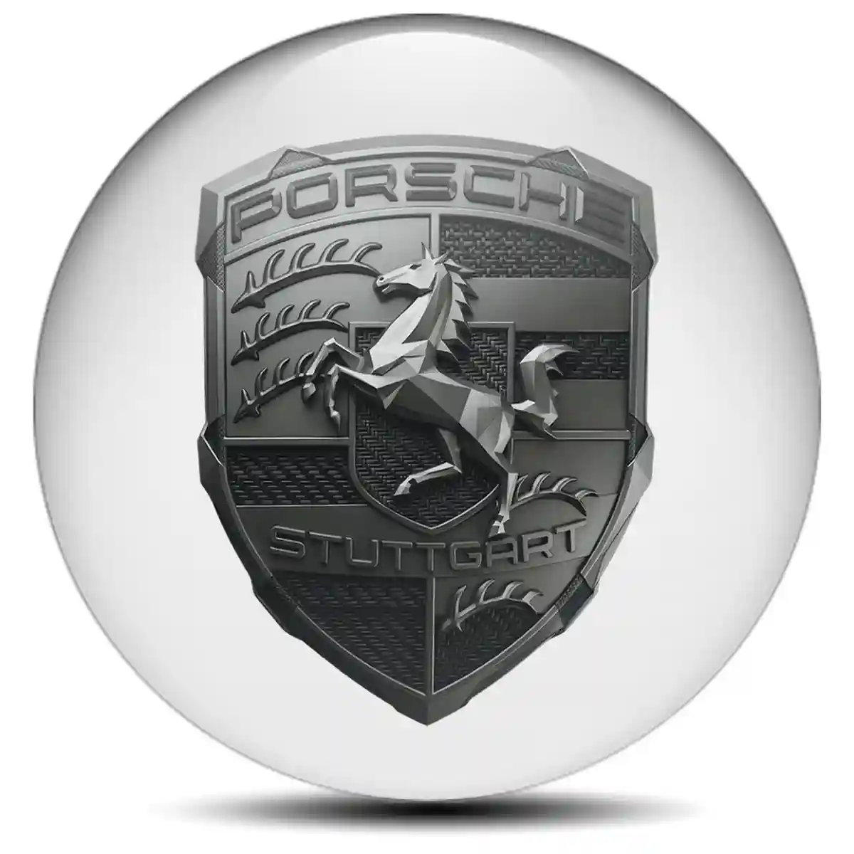 Porsche Domed Sticker Auto Tuning