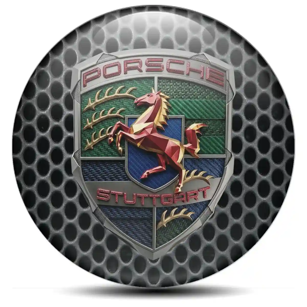 Porsche Domed Sticker Elite Edition