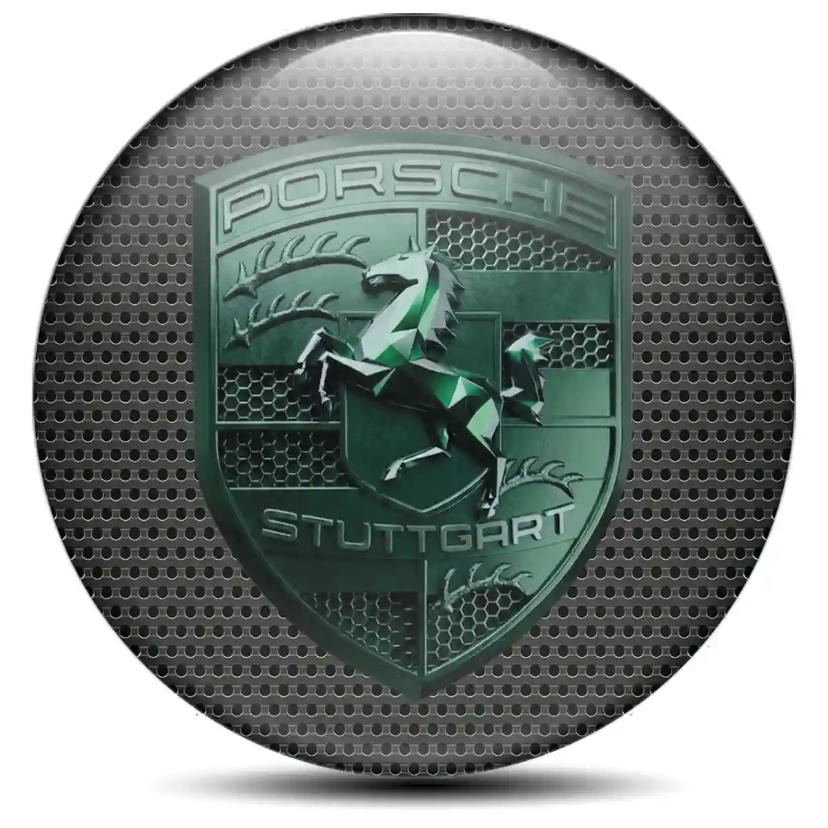 Porsche Domed Sticker Interior Luxe