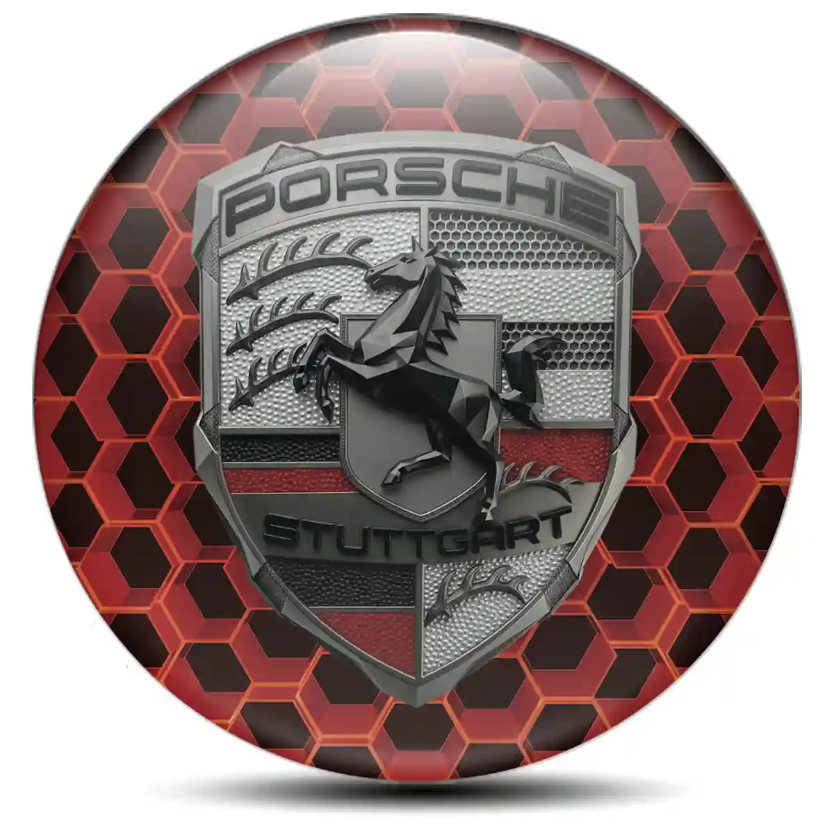 Porsche Domed Sticker Performance Style