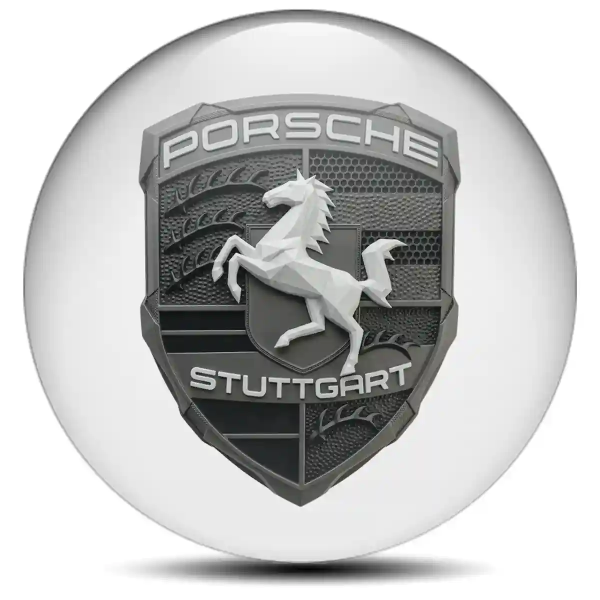 Porsche Domed Sticker Premium Dome