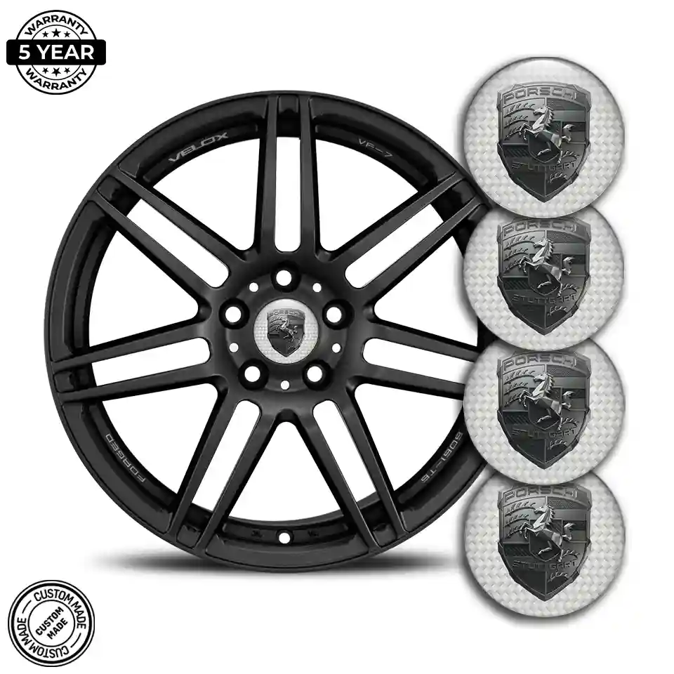 Porsche Domed Sticker Resin Luxe