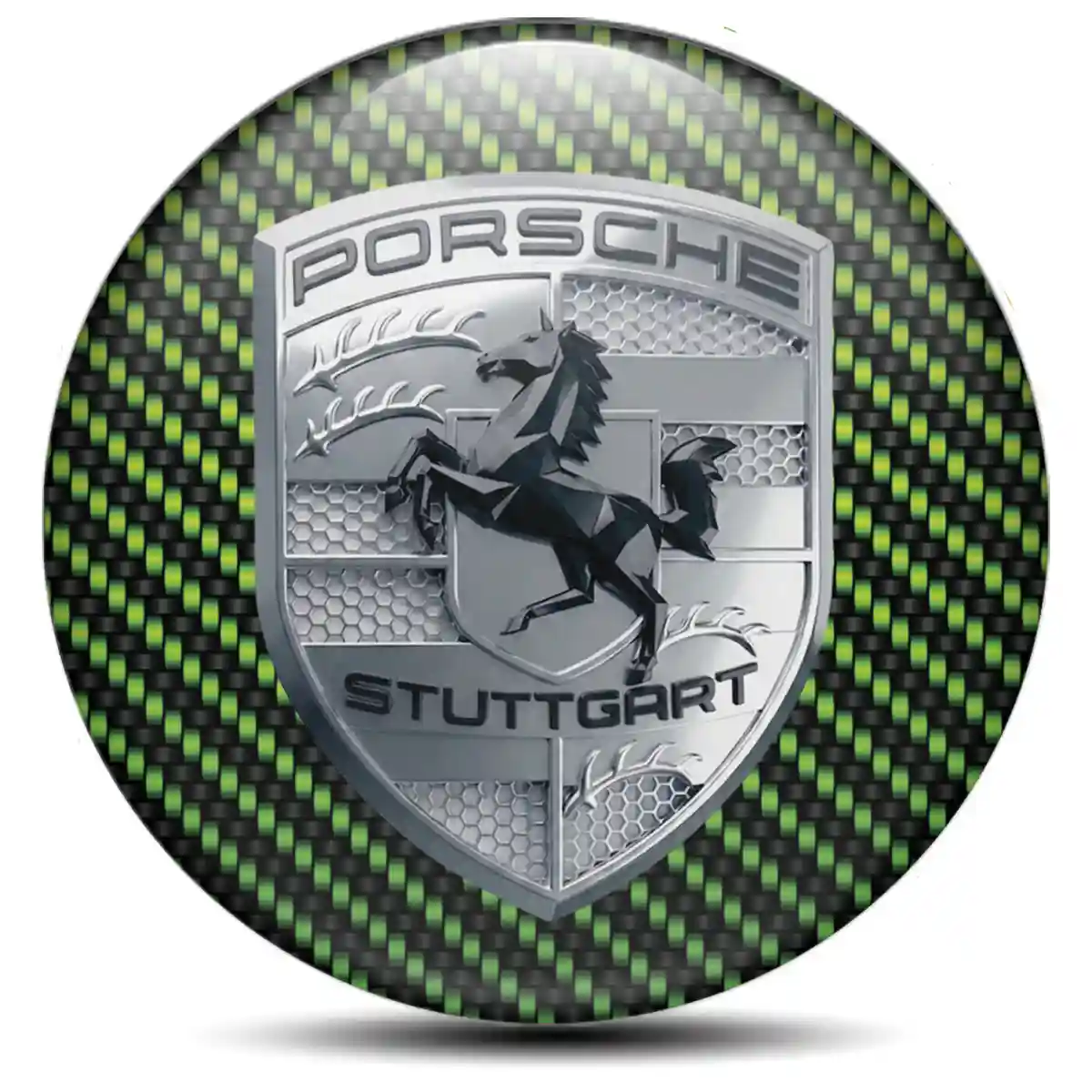 Porsche Domed Sticker Self-Adhesive Auto Tuning
