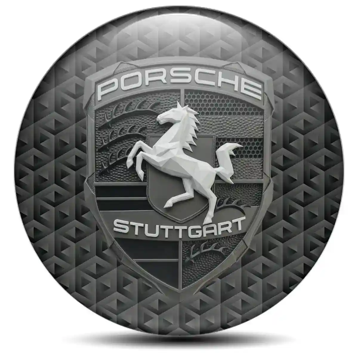 Porsche Domed Sticker Self-Adhesive Deluxe Edition
