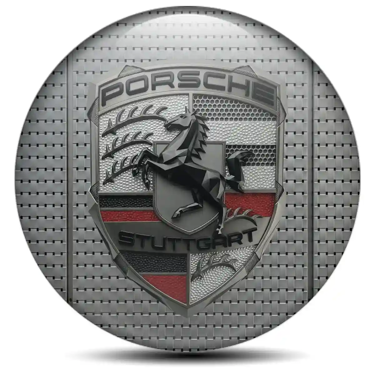 Porsche Domed Sticker Self-Adhesive Noble Edition