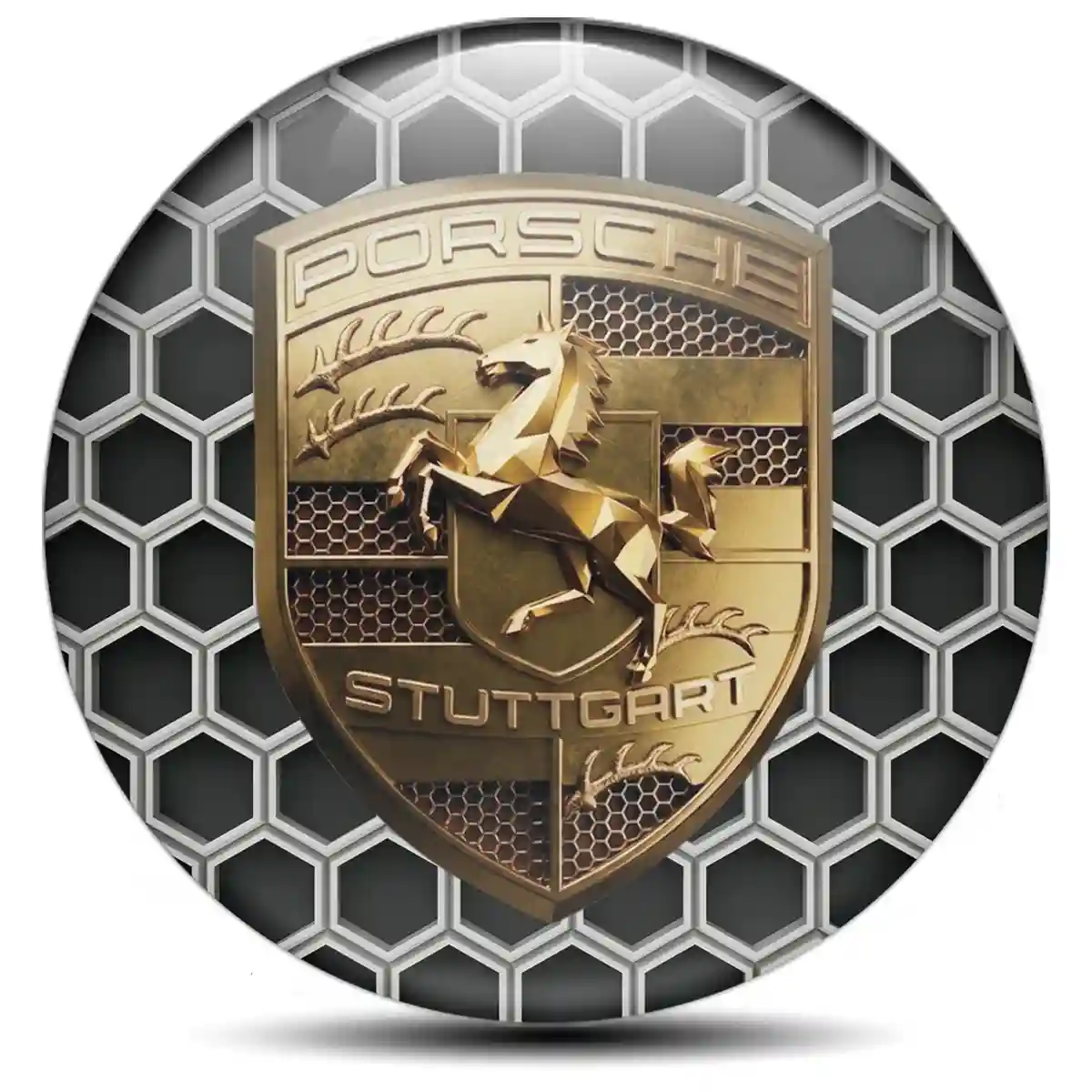 Porsche Domed Sticker Self-Adhesive Opulent Line