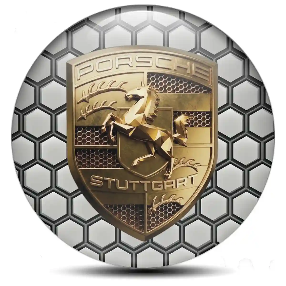 Porsche Domed Sticker Self-Adhesive Signature Edition