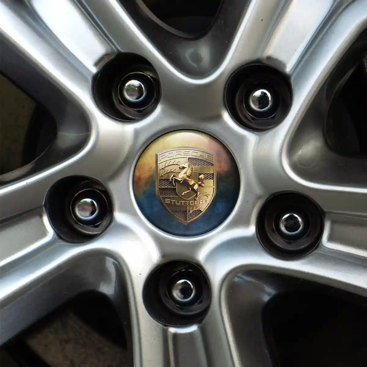 Porsche Domed Sticker Self-Adhesive Vortex Series