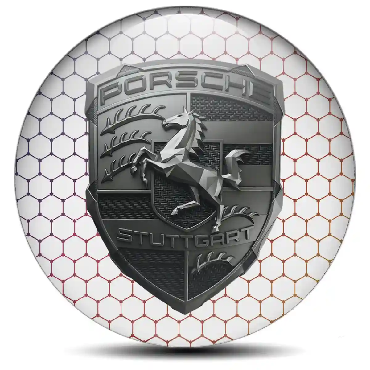 Porsche Domed Sticker Superior Craft