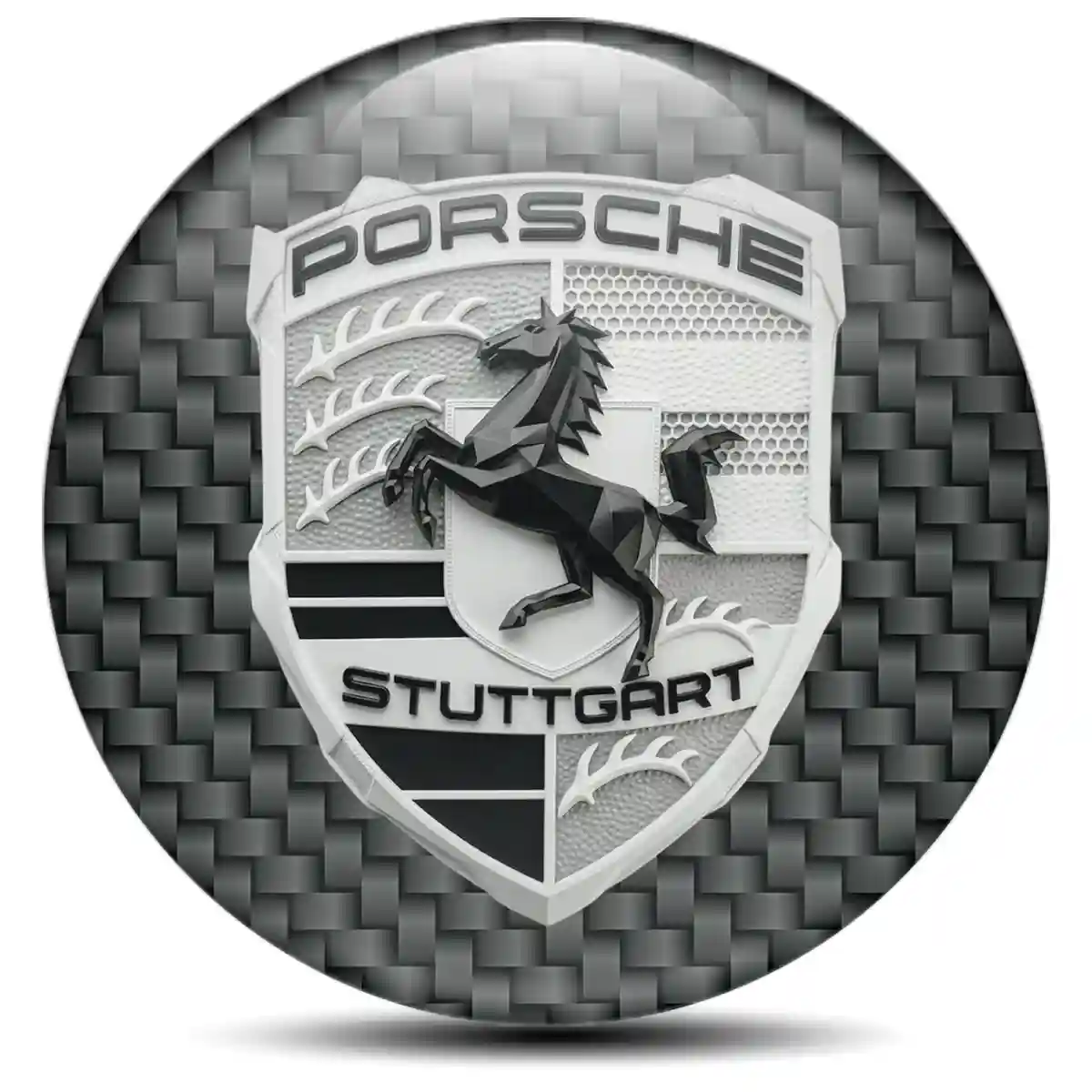 Porsche Domed Sticker Vortex Series