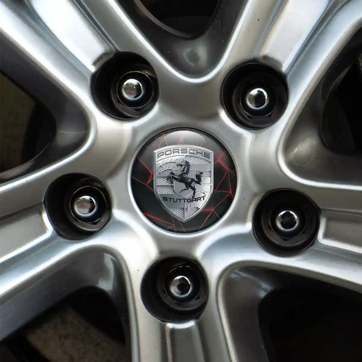 Porsche Emblem Badge Cabin Style
