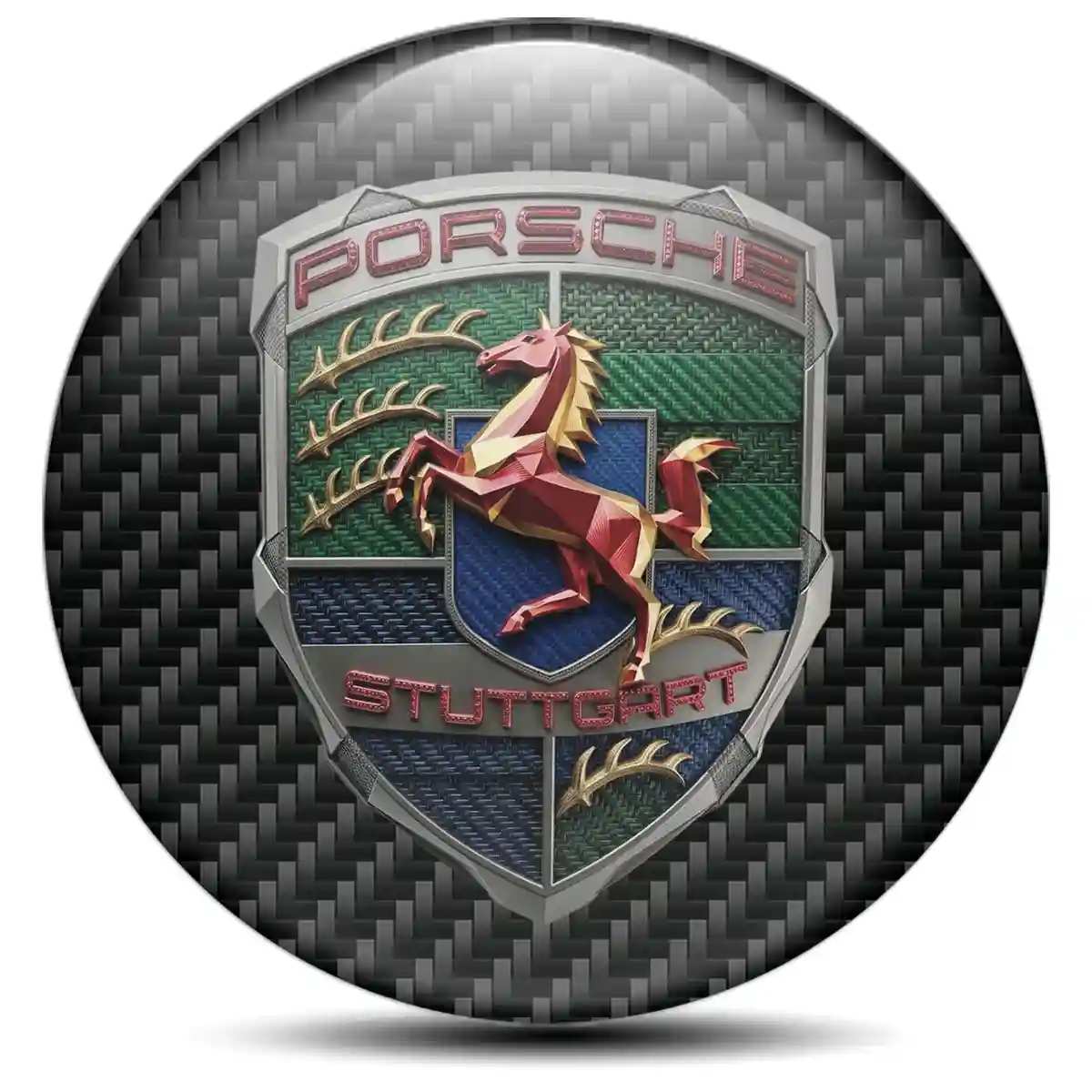 Porsche Emblem Badge Outer Style