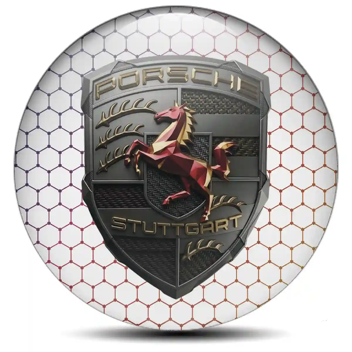 Porsche Emblem Badge Performance Style