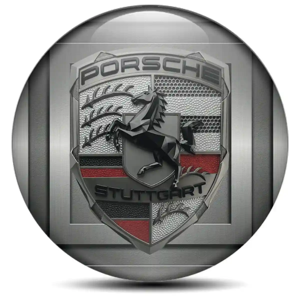 Porsche Emblem Badge Self-Adhesive Deluxe Edition