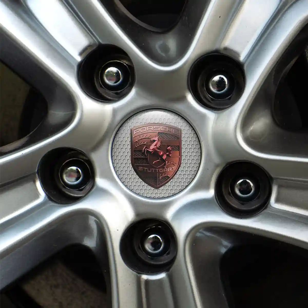 Porsche Emblem Badge Self-Adhesive Resin Luxe