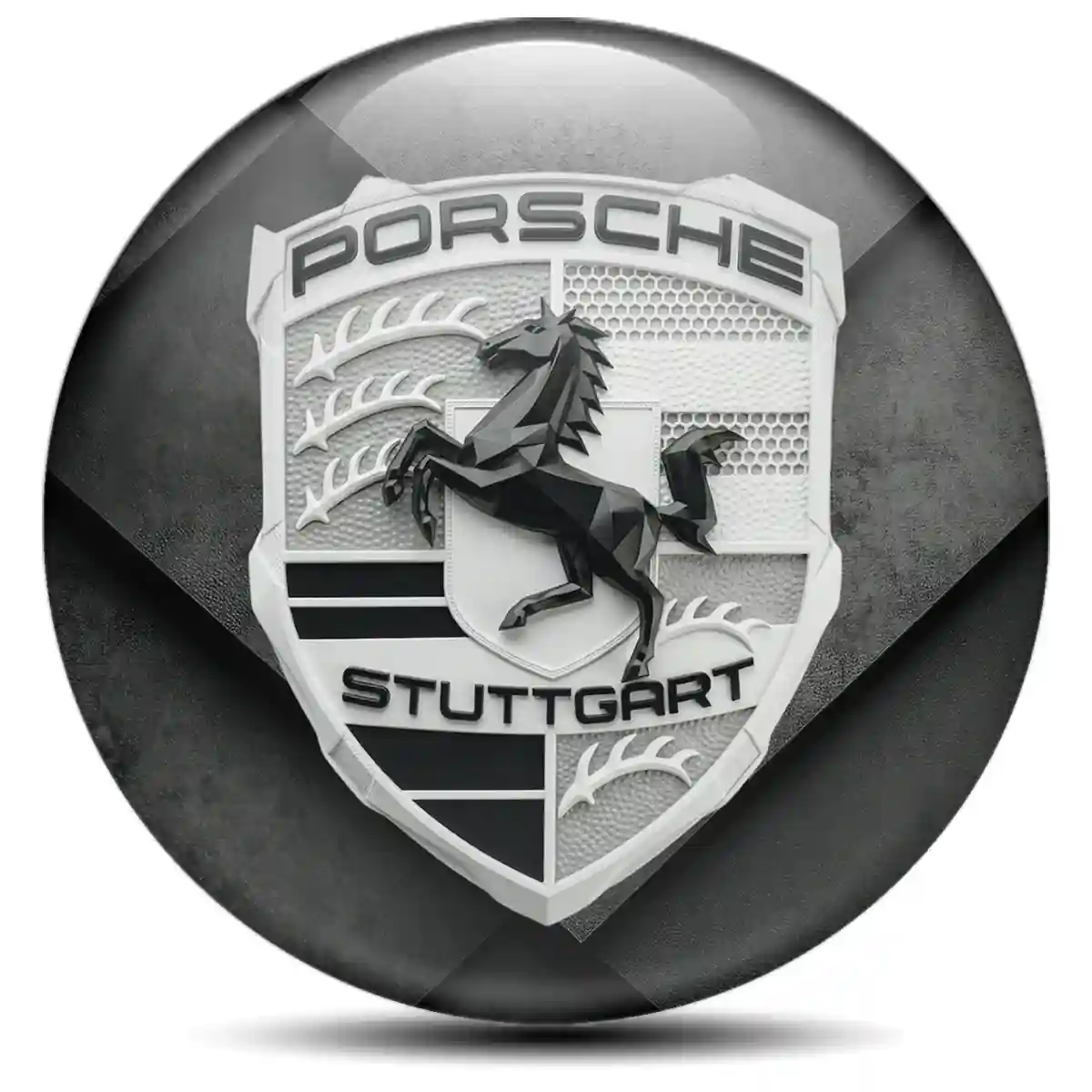 Porsche Emblem Badge Self-Adhesive Signature Edition