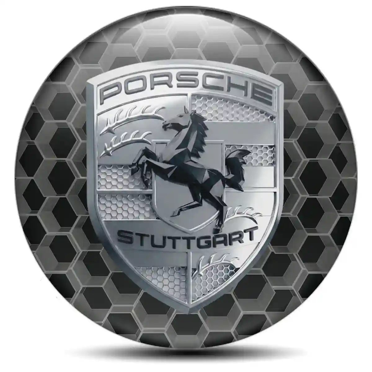 Porsche Emblem Badge Self-Adhesive Street Tuning