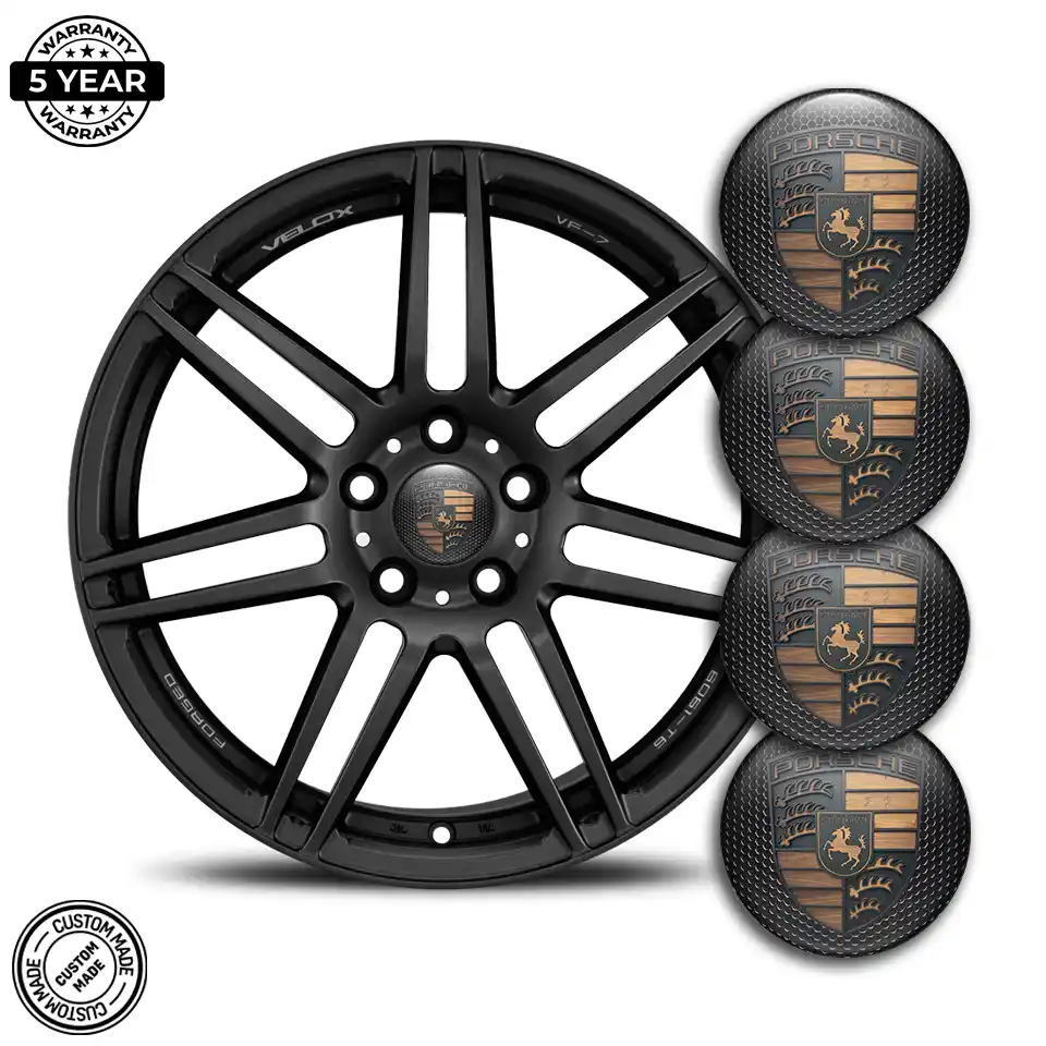 Porsche Emblem Badge Self-Adhesive Stylish Design