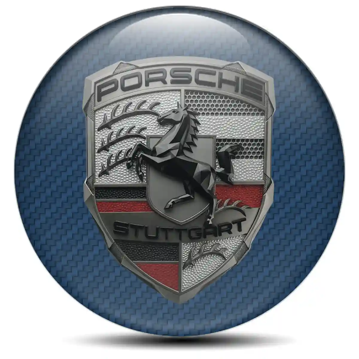 Porsche Emblem Badge Self-Adhesive Superior Craft