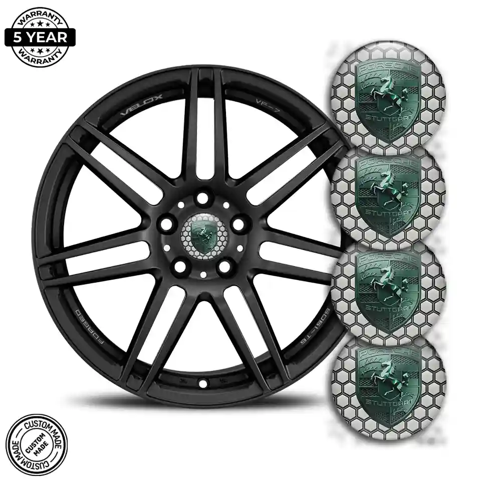 Porsche Emblem Center Hub Cap Self-Adhesive Elite Edition