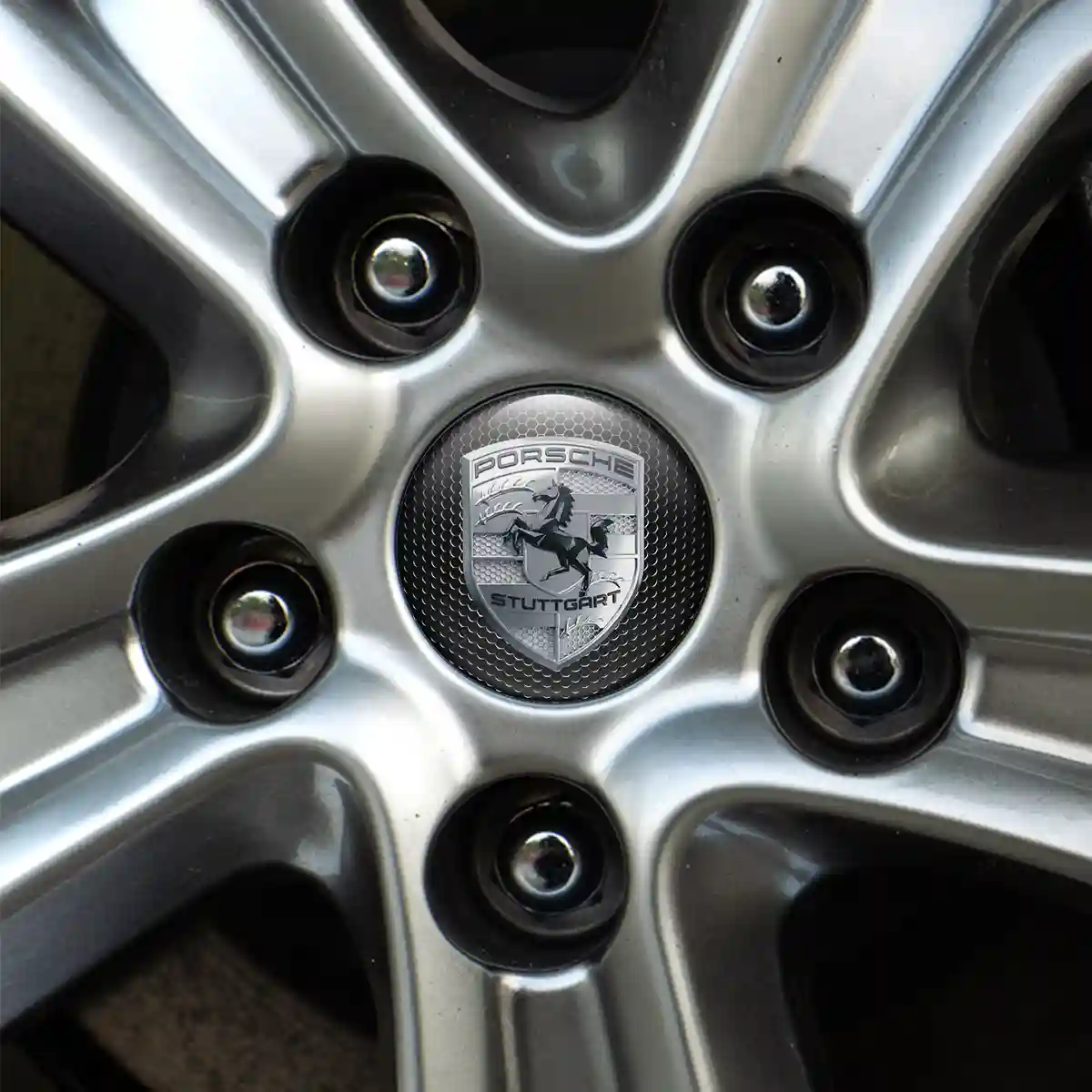 Porsche Emblem Center Hub Cap Self-Adhesive Elite Finish