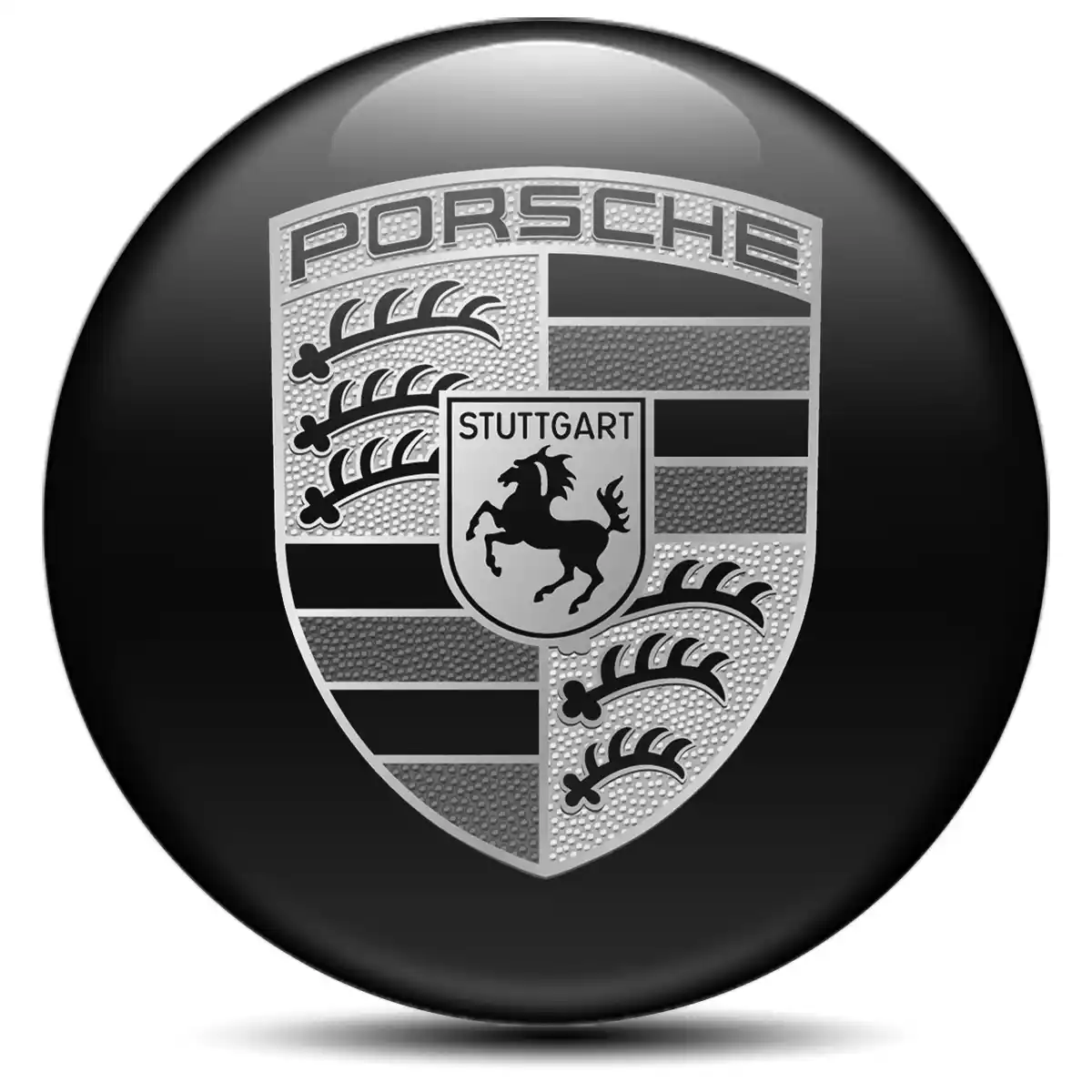 Porsche Emblem Center Hub Cap Self-Adhesive High Quality