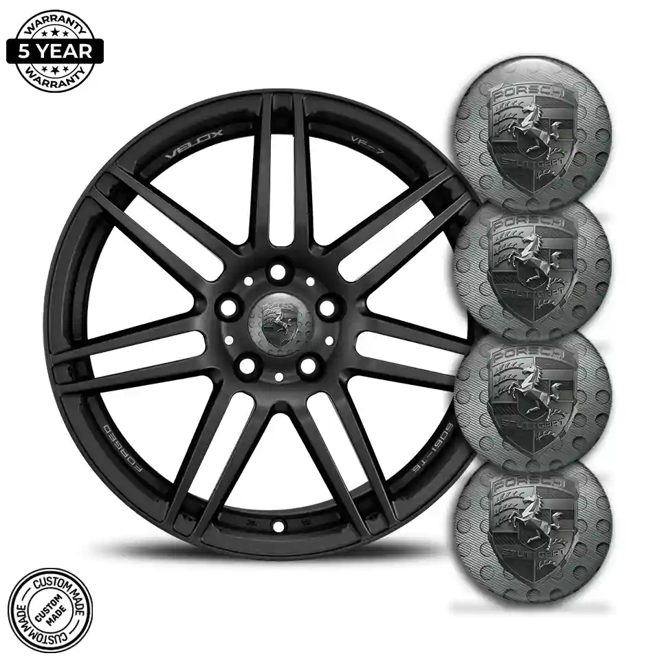 Porsche Emblem Center Hub Cap Self-Adhesive Interior Luxe