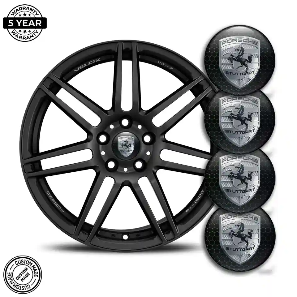 Porsche Emblem Center Hub Cap Self-Adhesive Marked Edition