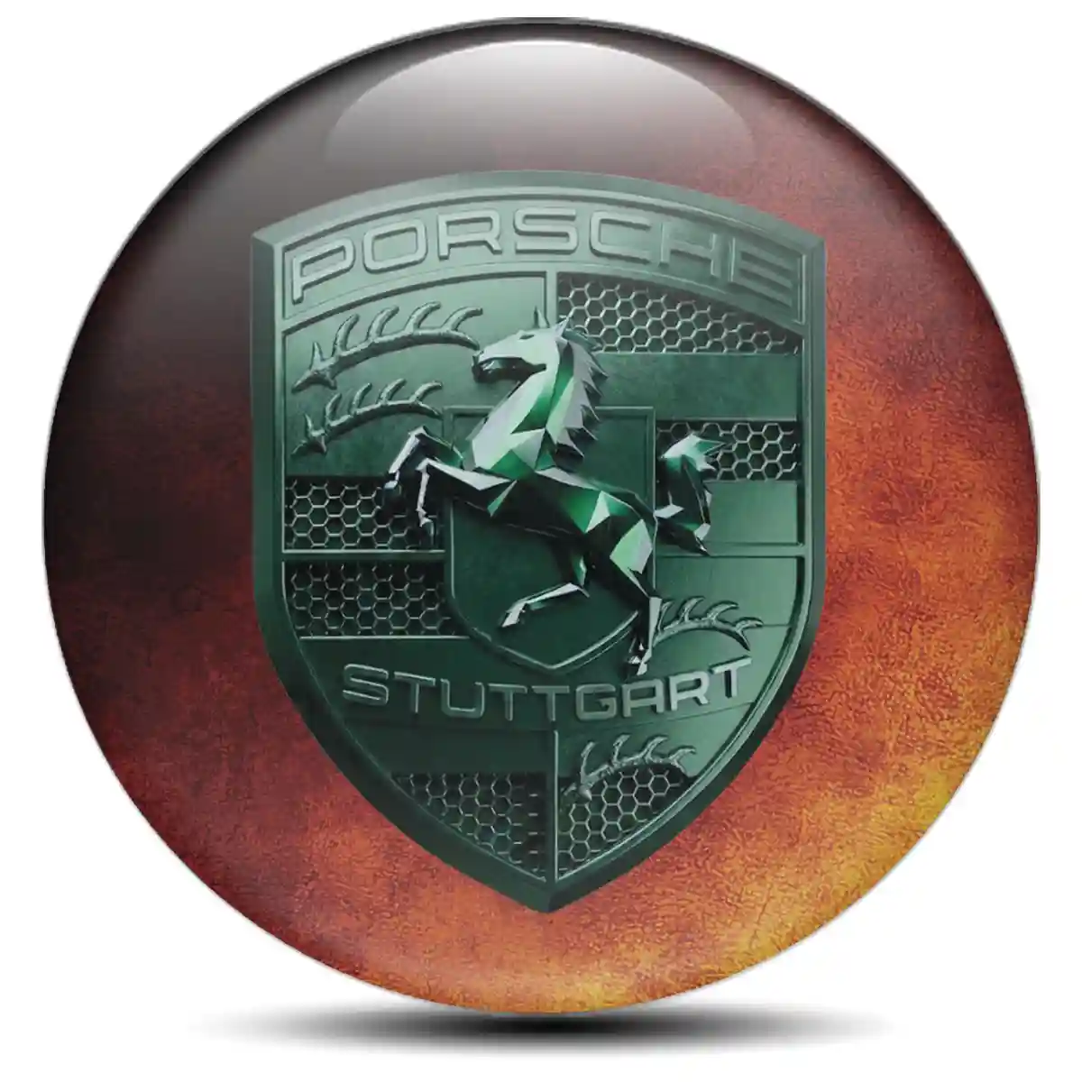 Porsche Emblem Center Hub Cap Self-Adhesive Prime Quality