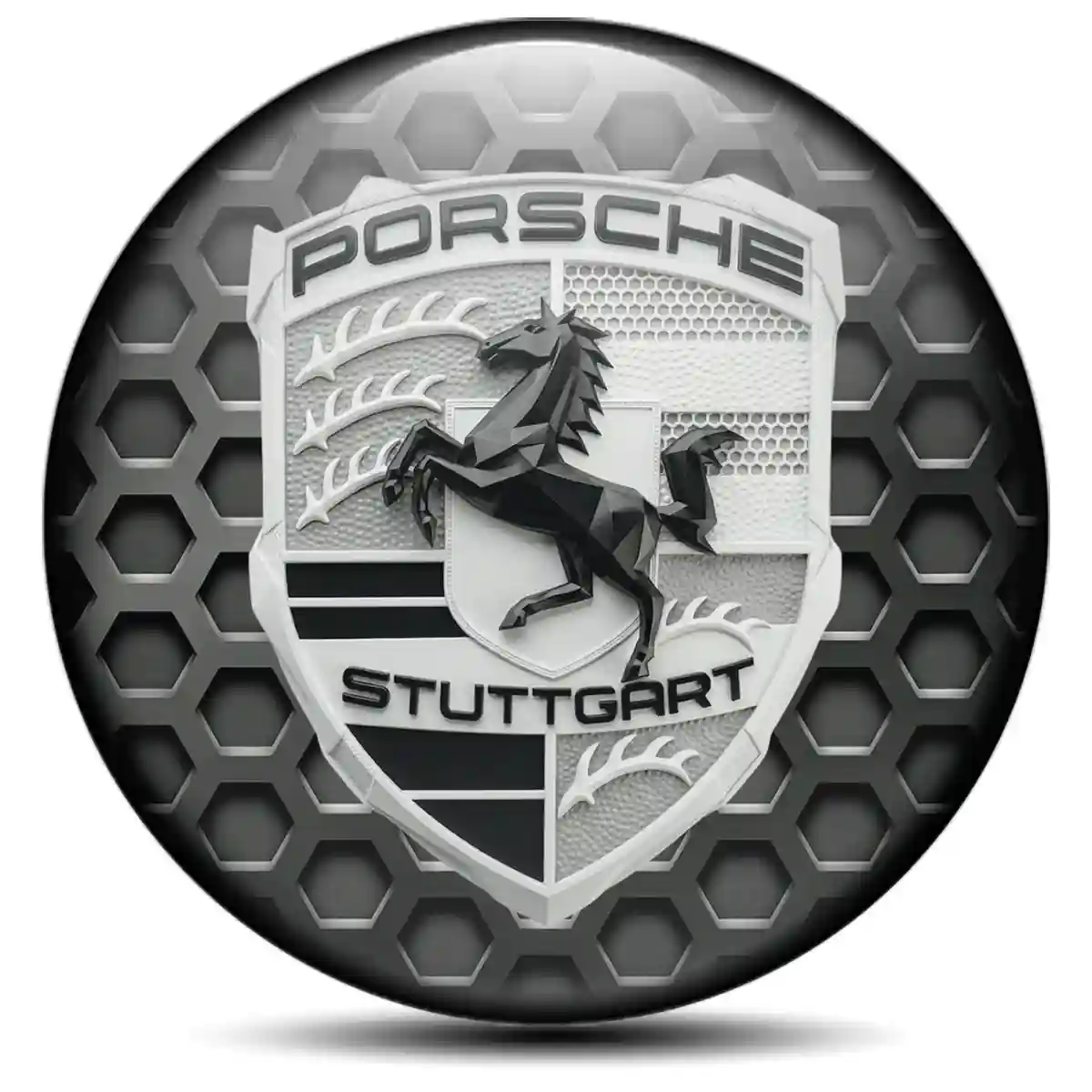 Porsche Emblem Center Hub Cap Self-Adhesive Street Tuning