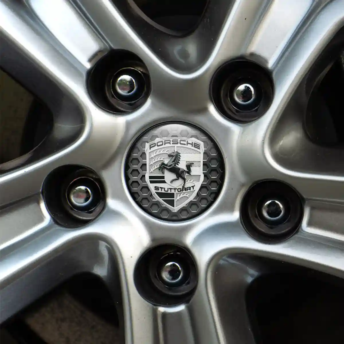 Porsche Emblem Center Hub Cap Self-Adhesive Street Tuning
