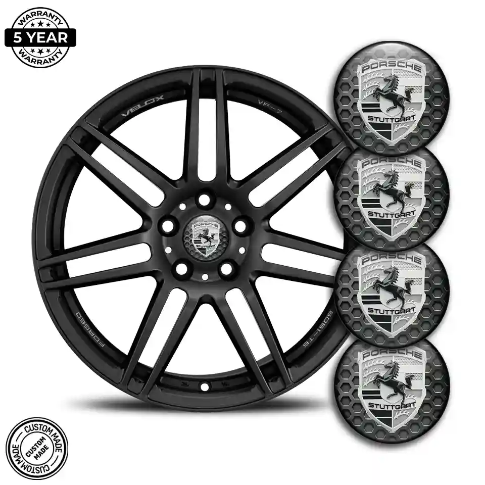 Porsche Emblem Center Hub Cap Self-Adhesive Street Tuning