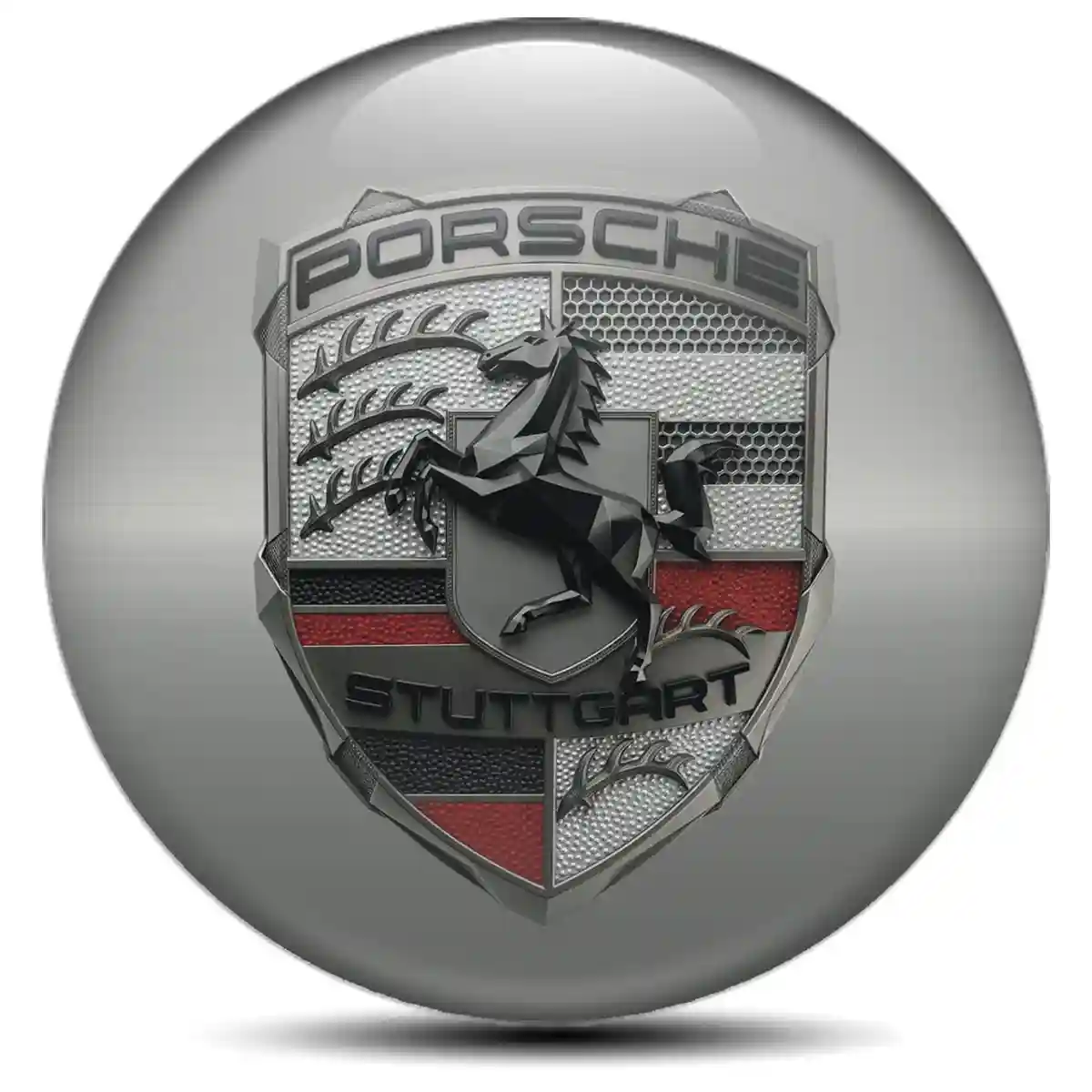 Porsche Emblem Center Hub Cap Self-Adhesive Superior Craft