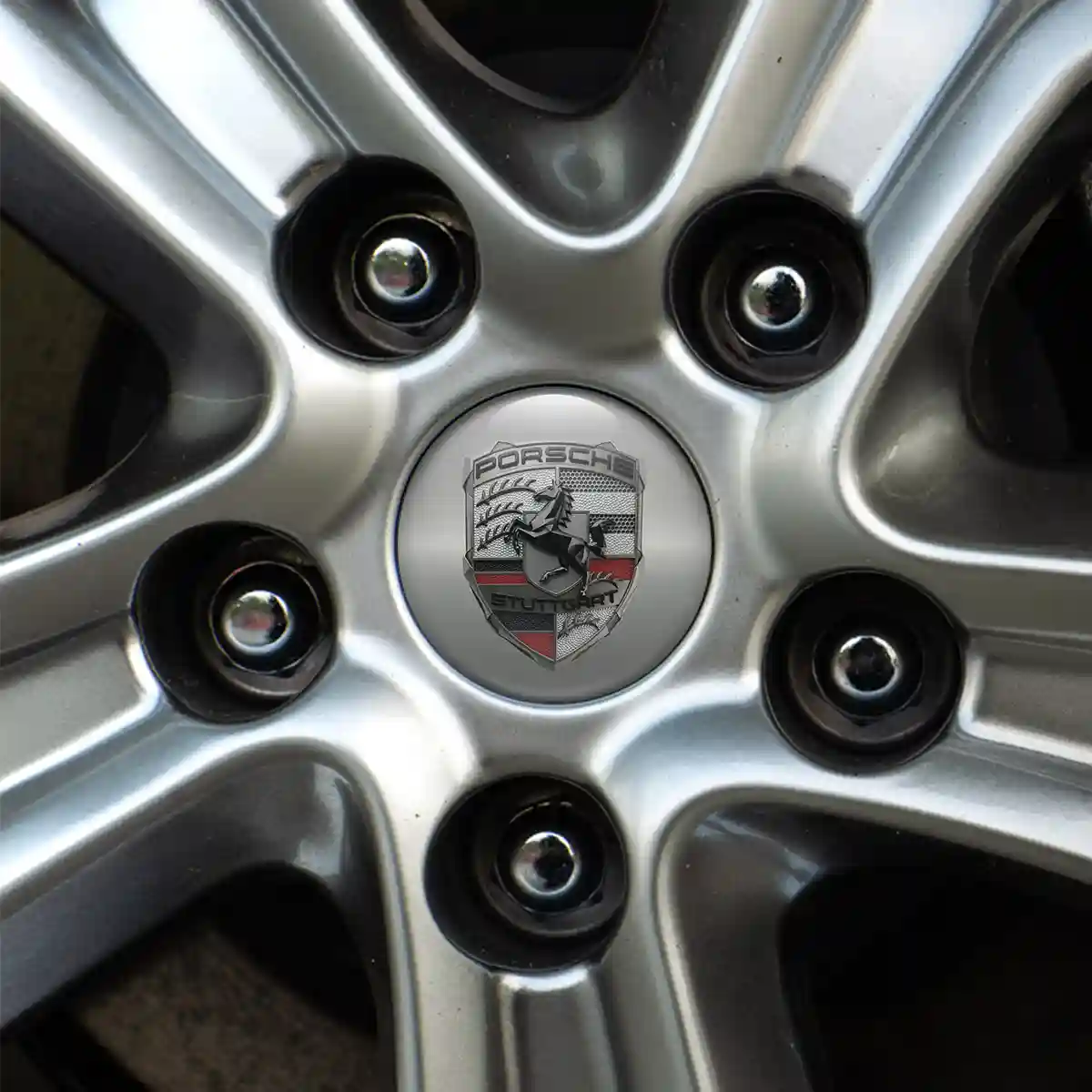 Porsche Emblem Center Hub Cap Self-Adhesive Superior Craft