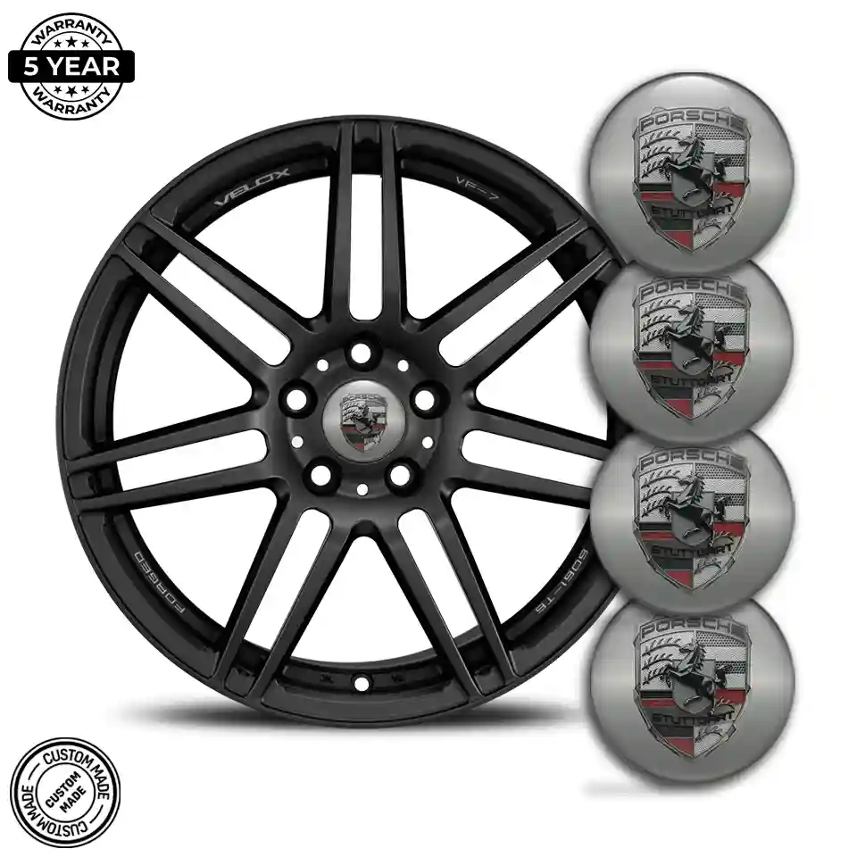 Porsche Emblem Center Hub Cap Self-Adhesive Superior Craft