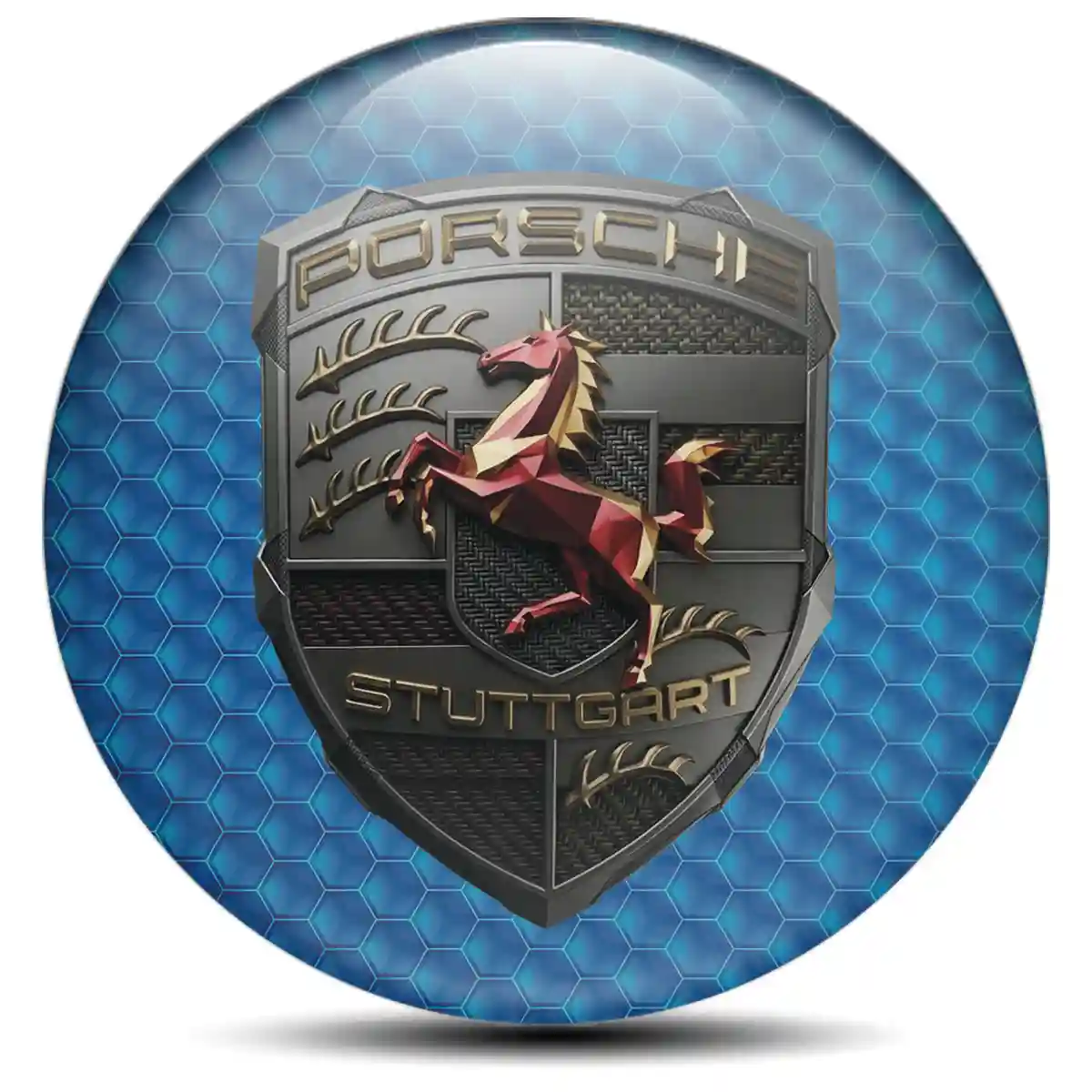 Porsche Emblem Center Hup Cap Cabin Style