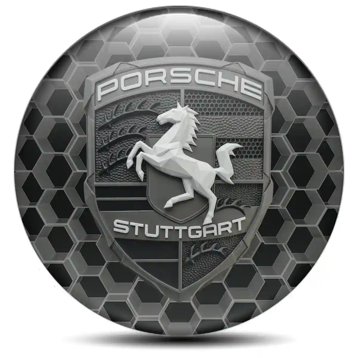 Porsche Emblem Center Hup Cap Interior Elegance