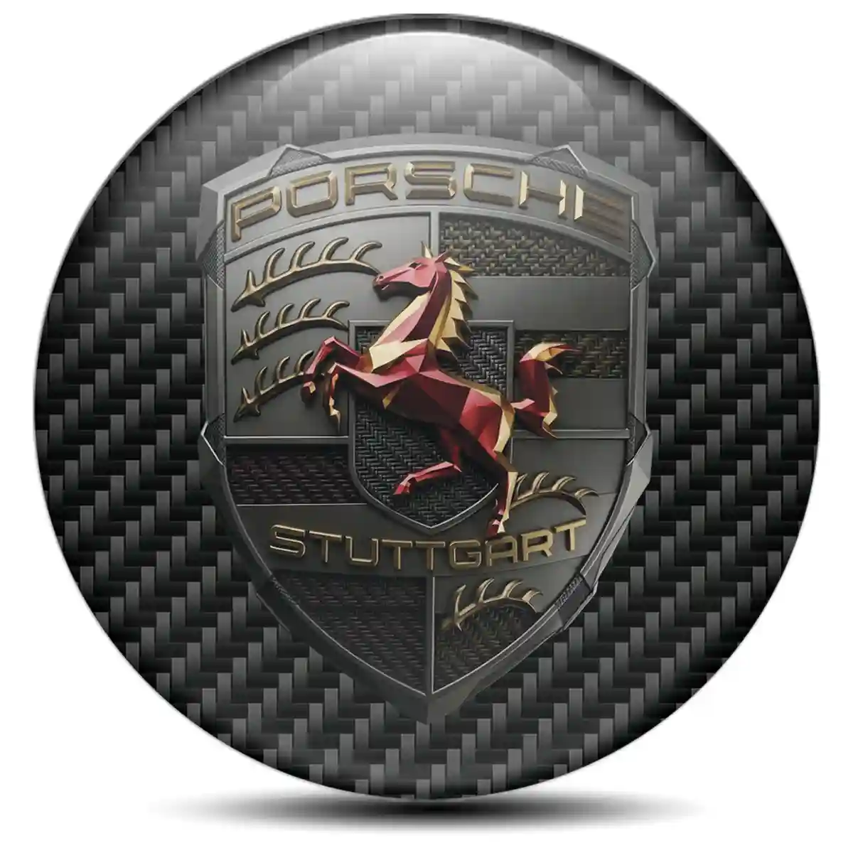 Porsche Emblem Center Hup Cap Interior Luxe