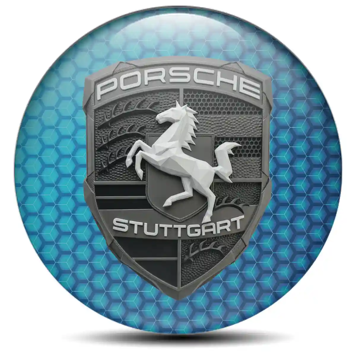 Porsche Emblem Center Hup Cap Performance Style