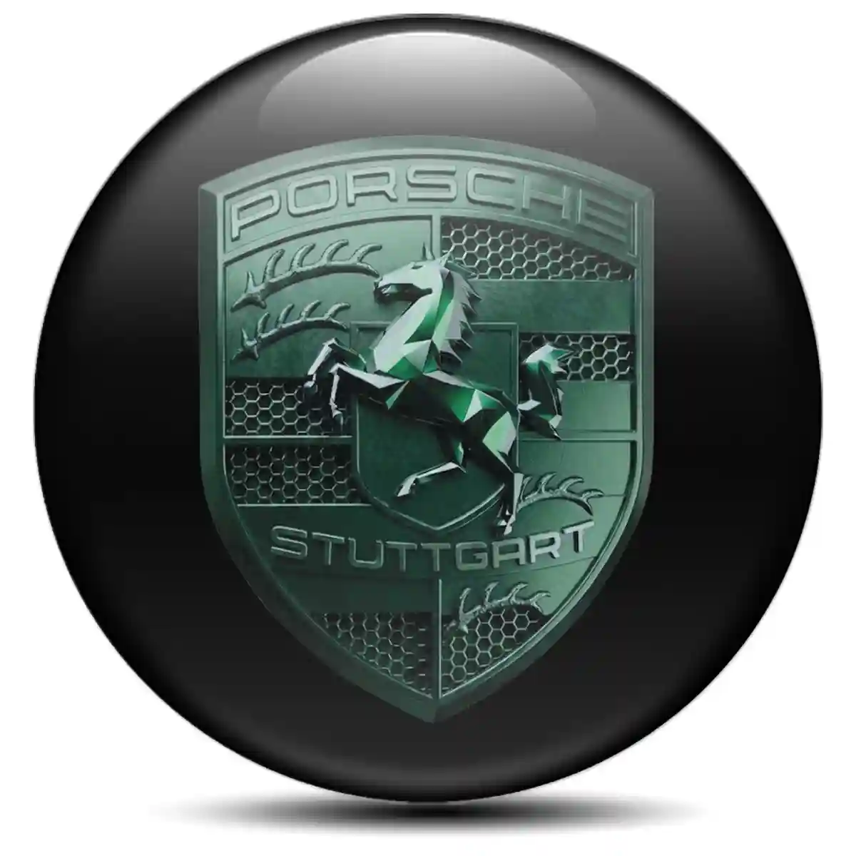 Porsche Emblem Center Hup Cap Prestige Line