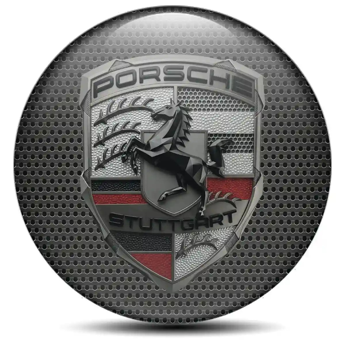 Porsche Emblem Center Hup Cap Refined Design