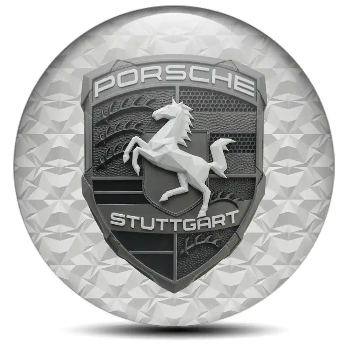 Porsche Emblem Center Hup Cap Resin Luxe