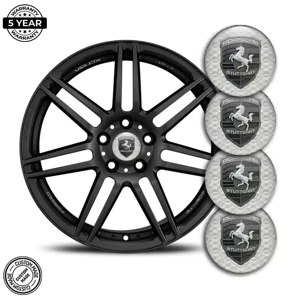 Porsche Emblem Center Hup Cap Resin Luxe