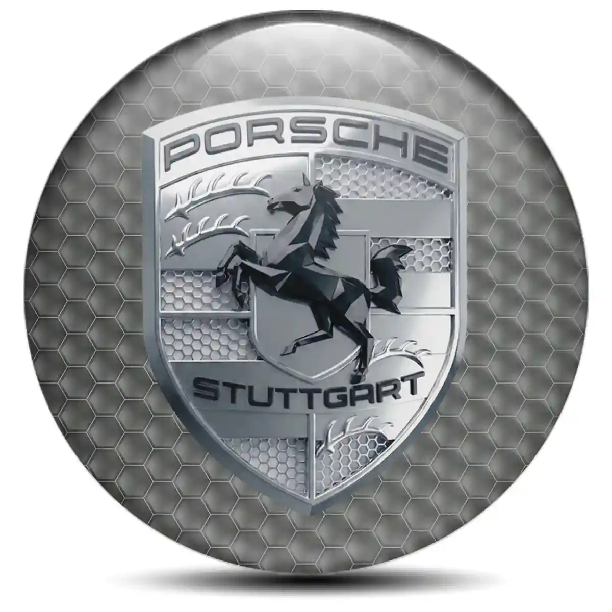 Porsche Emblem Center Hup Cap Sport Tuning