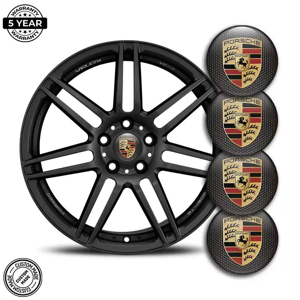 Porsche Emblem Center Hup Cap Stylish Design