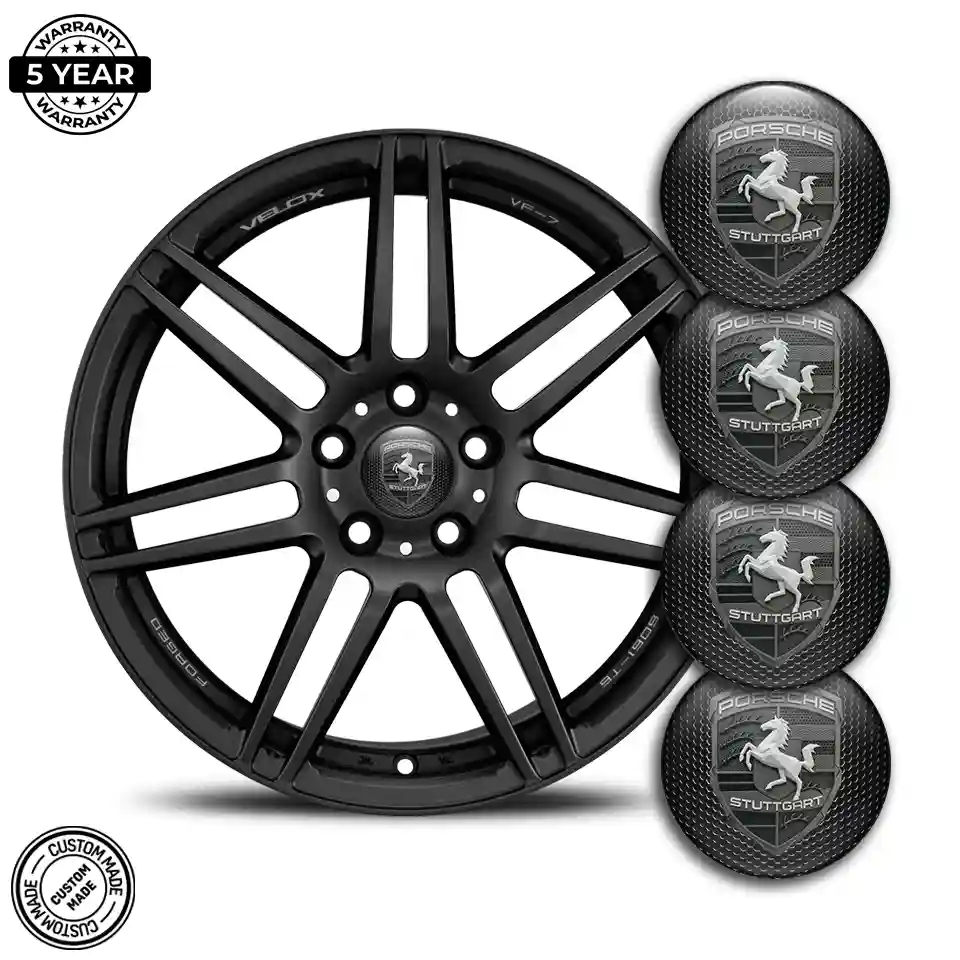 Porsche Emblem Center Hup Cap Vortex Series