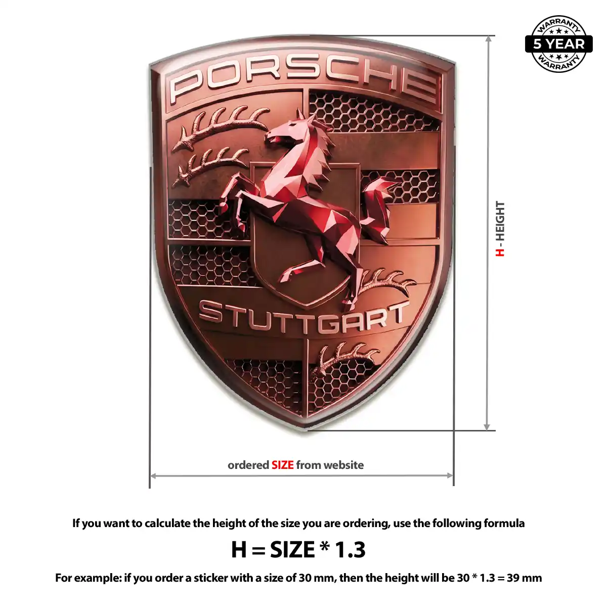 Porsche Emblem Crest Sleek Style