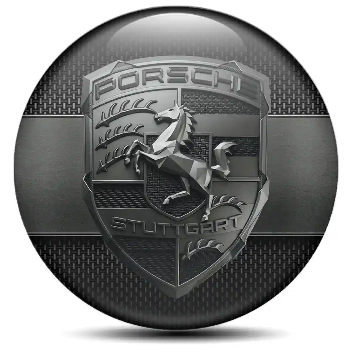 Porsche Emblem Epoxy Self-Adhesive Auto Tuning